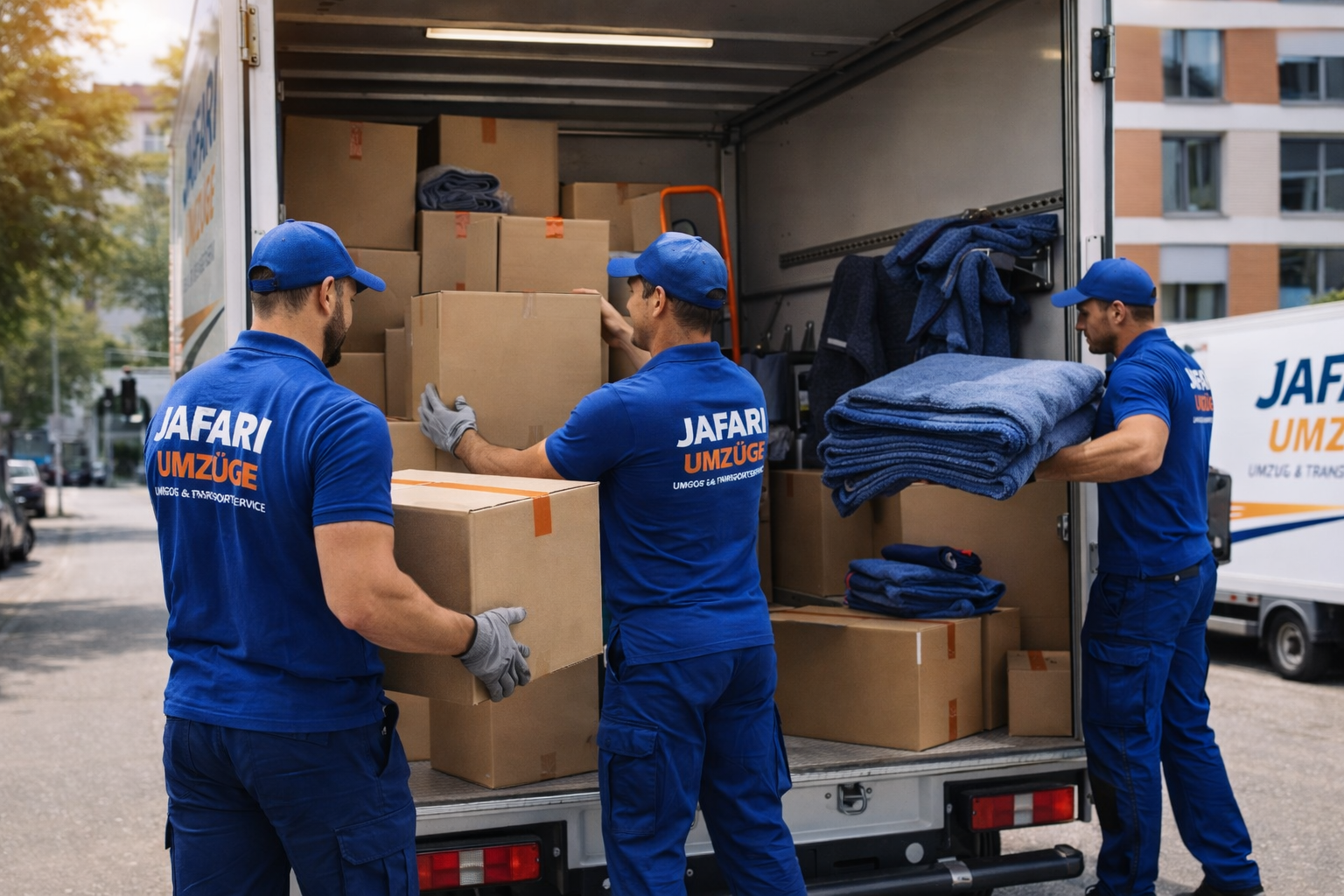 Jafari Team beim Beladen